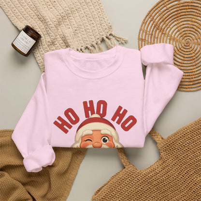 Ho Ho Ho Vintage Santa Sweatshirt, Retro Santa Christmas Crewneck, Classic Holiday Sweater