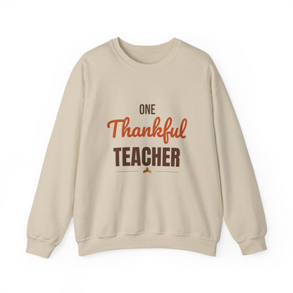 One Thankful Teacher Sweatshirt, Teacher Thanksgiving Crewneck