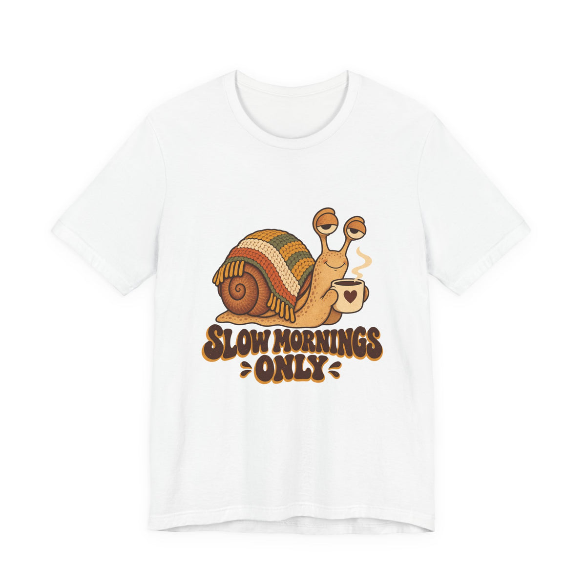 Slow Mornings Only Coffee Snail Shirt, Coffee Snail T-Shirt, Coffee Snail Gift
