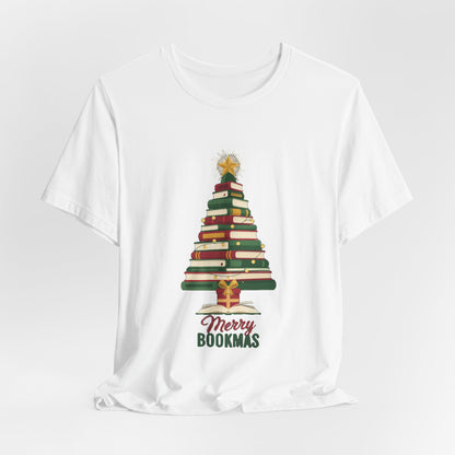 Merry Bookmas Shirt, Book Lover Christmas T-Shirt, Bookish Holiday Tee