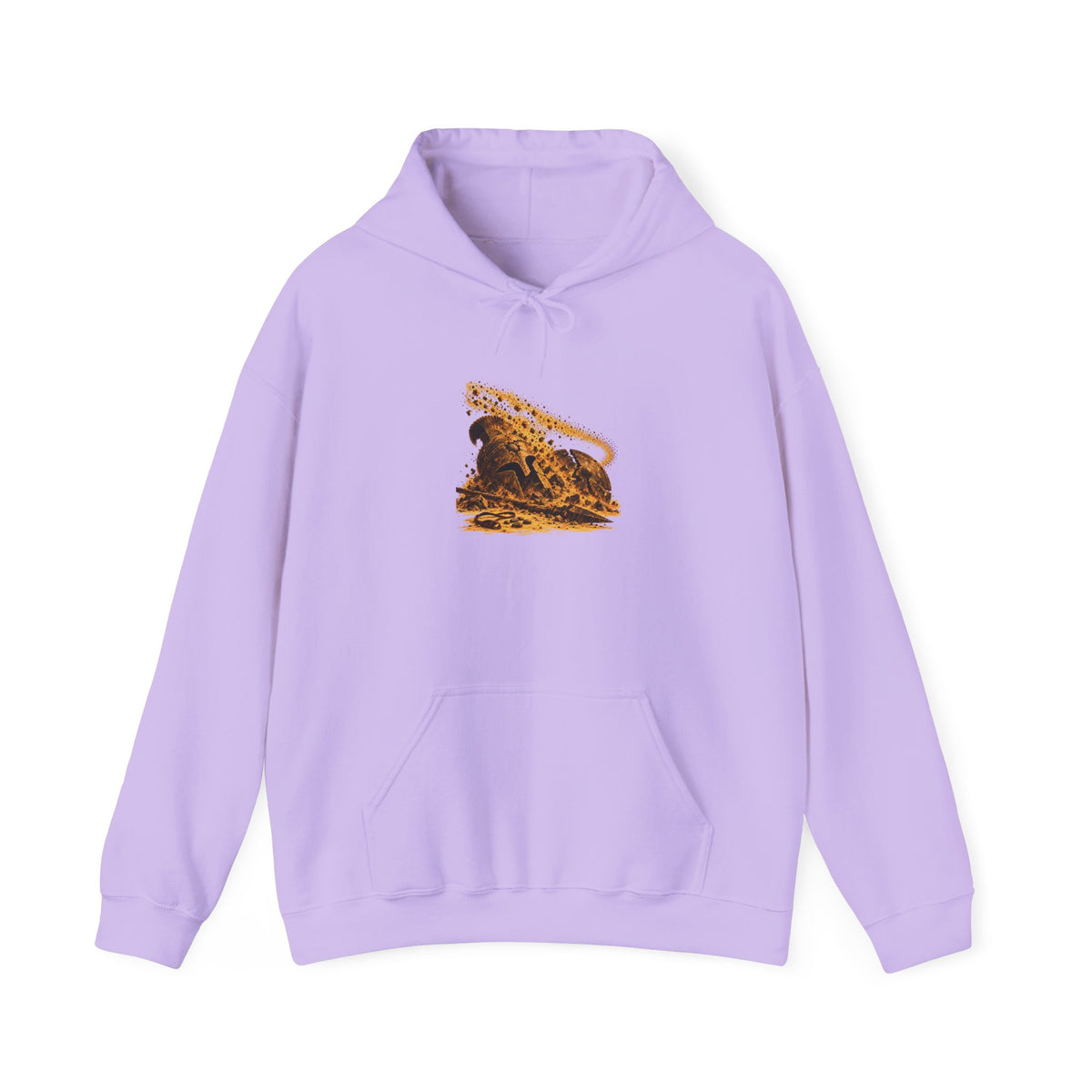 The Giant and the Sling Hoodie, Symbolic Fine Art Hooded Sweatshirt, By Xudeyda