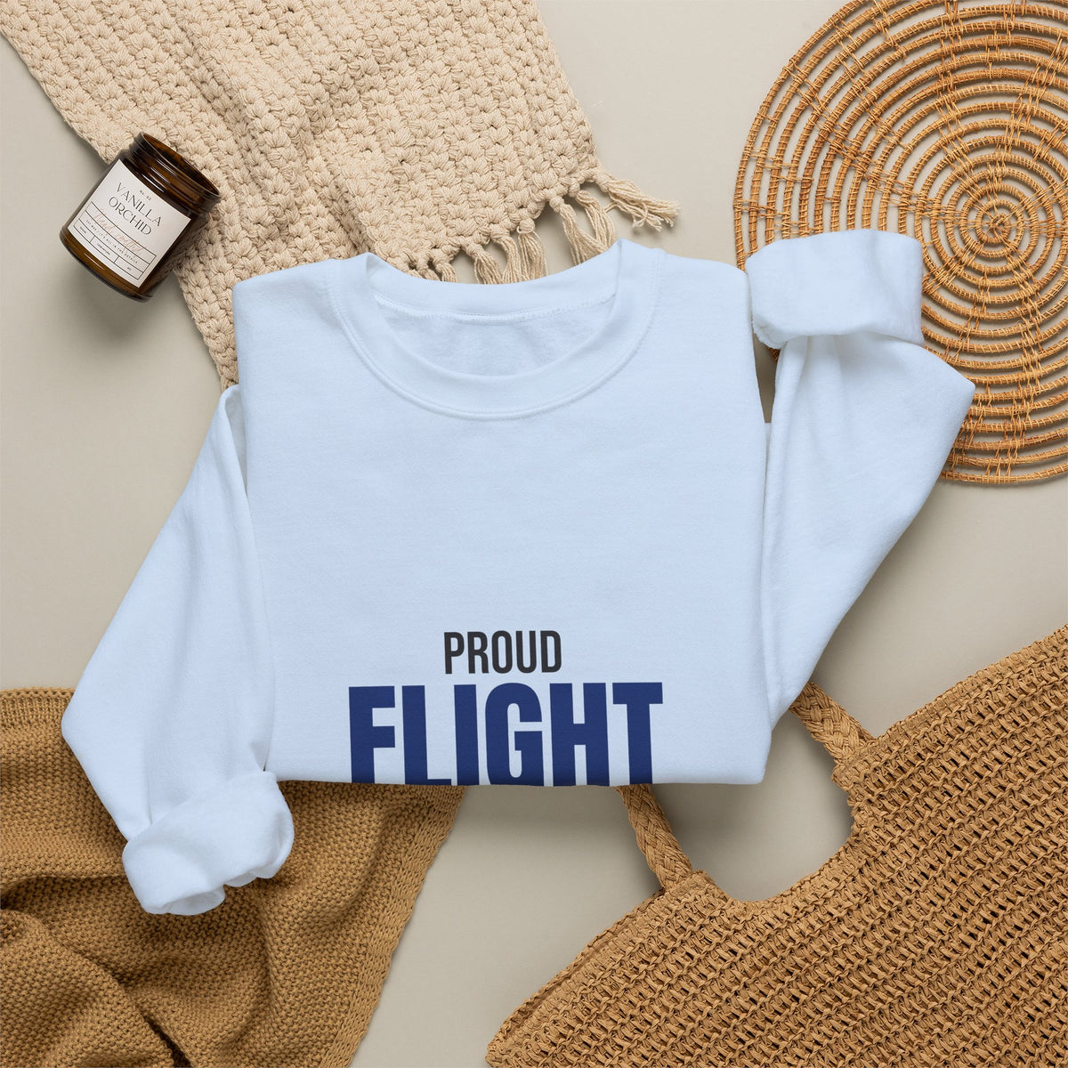 Proud Flight Attendant Sweatshirt, Flight Attendant Crewneck Sweatshirt