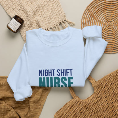 Night Shift Nurse Running on Coffee Sweatshirt, Nurse Crewneck, Nurse Gift