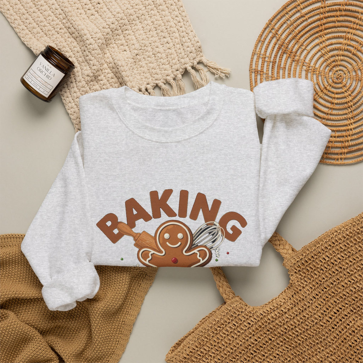 Baking Spirits Bright Sweatshirt, Christmas Baking Crewneck, Gift for Bakers