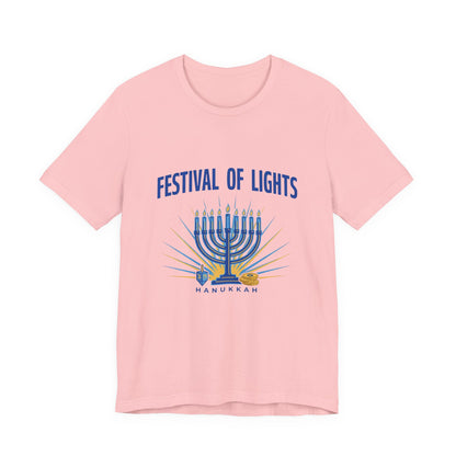 Festival of Lights Hanukkah Shirt, Hanukkah T-Shirt, Menorah Tee