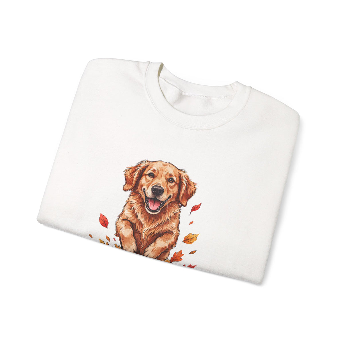 Fall Leaves and Dog Kisses Sweatshirt, Fall Leaves Dog Crewneck Sweatshirt