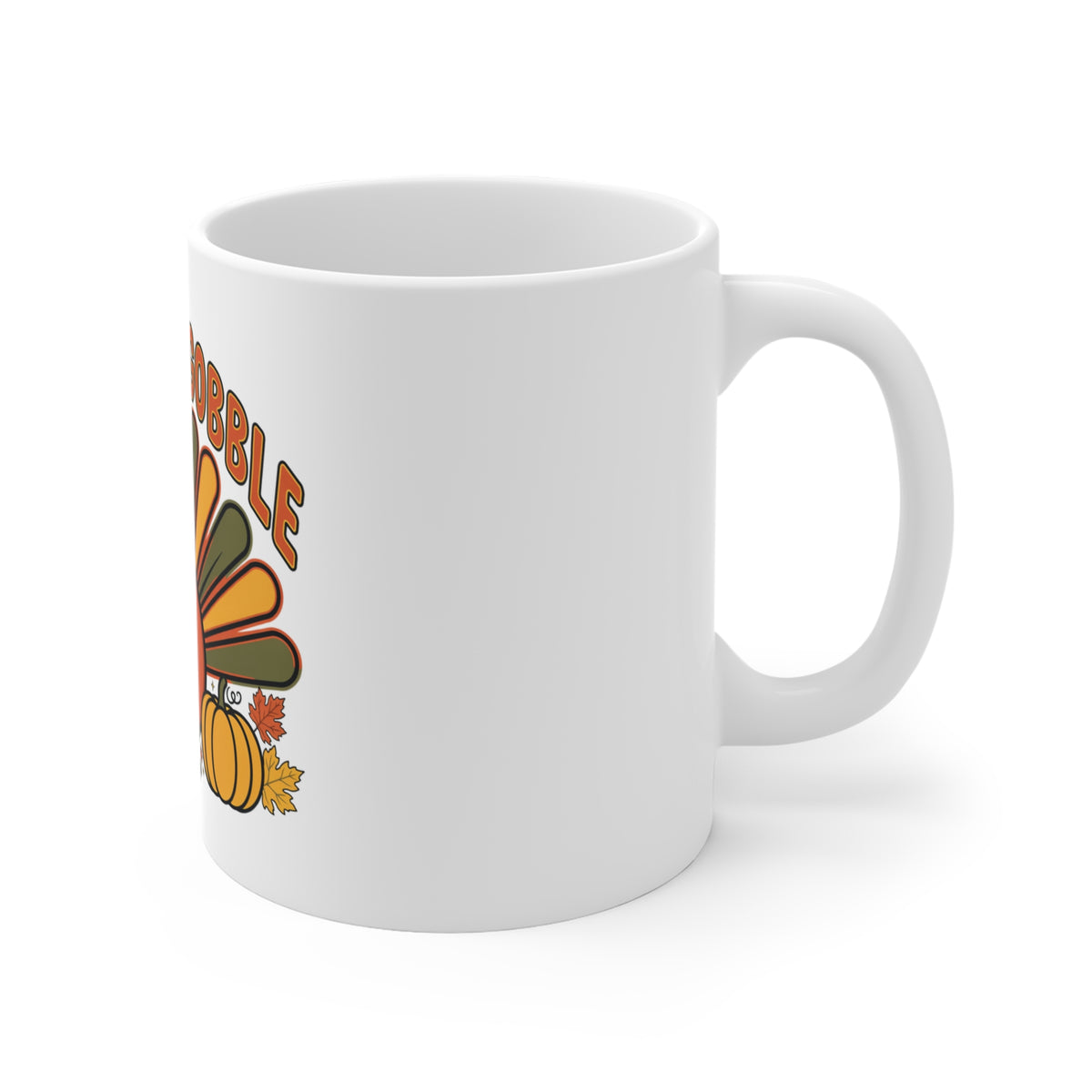 Gather and Gobble Retro Turkey Mug