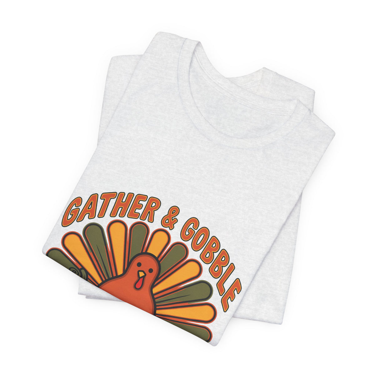 Gather and Gobble Retro Turkey Shirt, Gather and Gobble Thanksgiving Shirt, Retro Turkey Tee