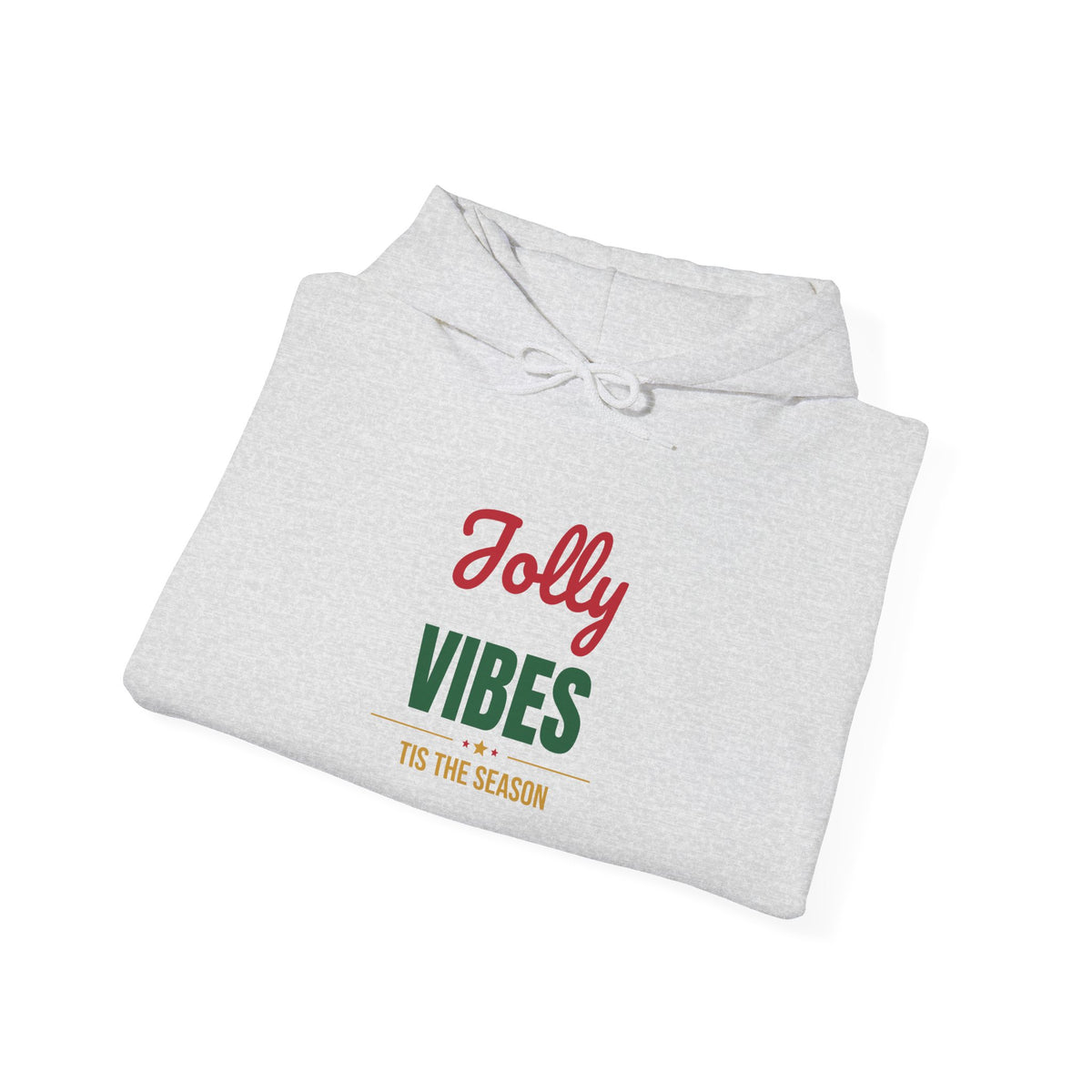 Jolly Vibes Tis the Season Hoodie, Christmas Hooded Sweatshirt, Retro Holiday Hoodie