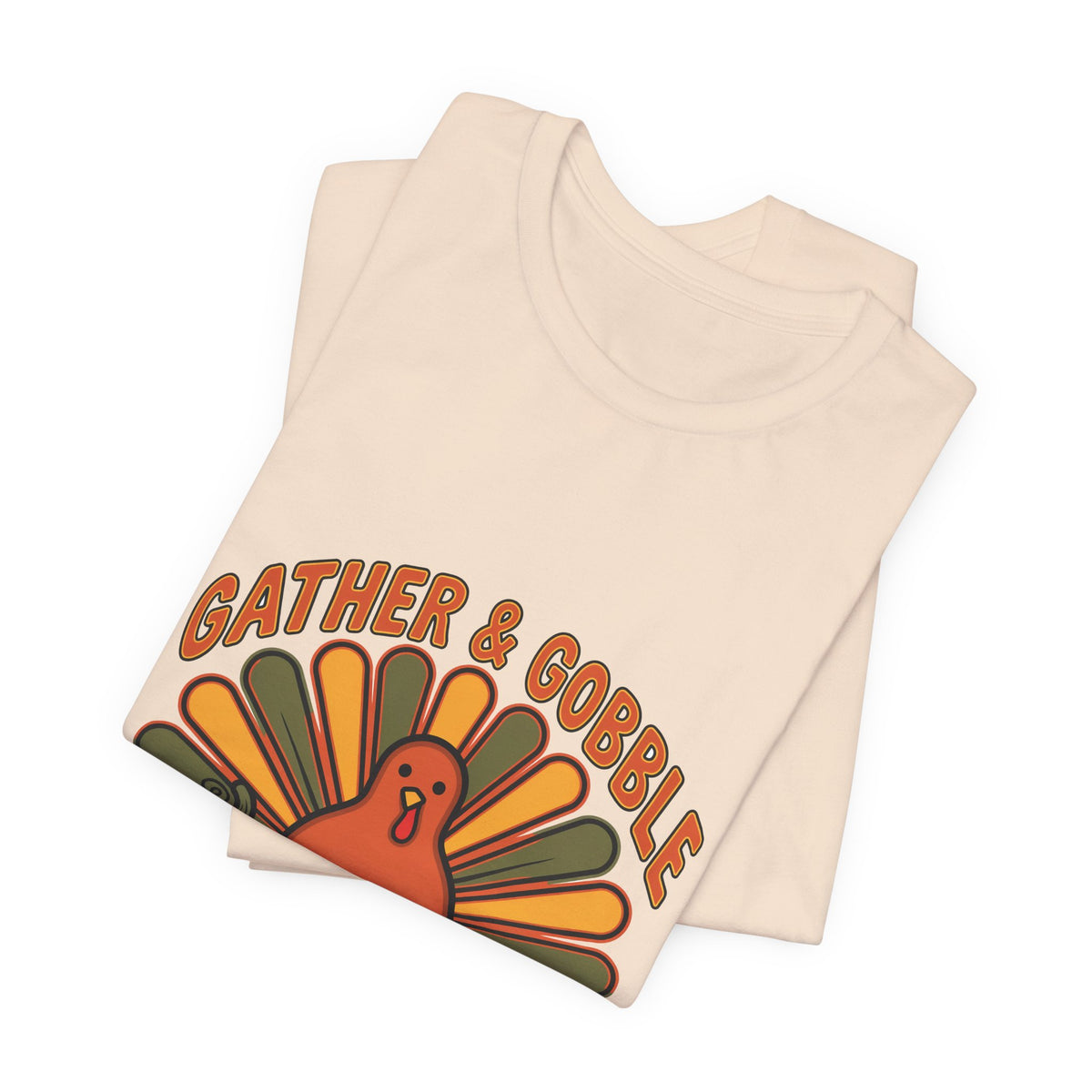 Gather and Gobble Retro Turkey Shirt, Gather and Gobble Thanksgiving Shirt, Retro Turkey Tee
