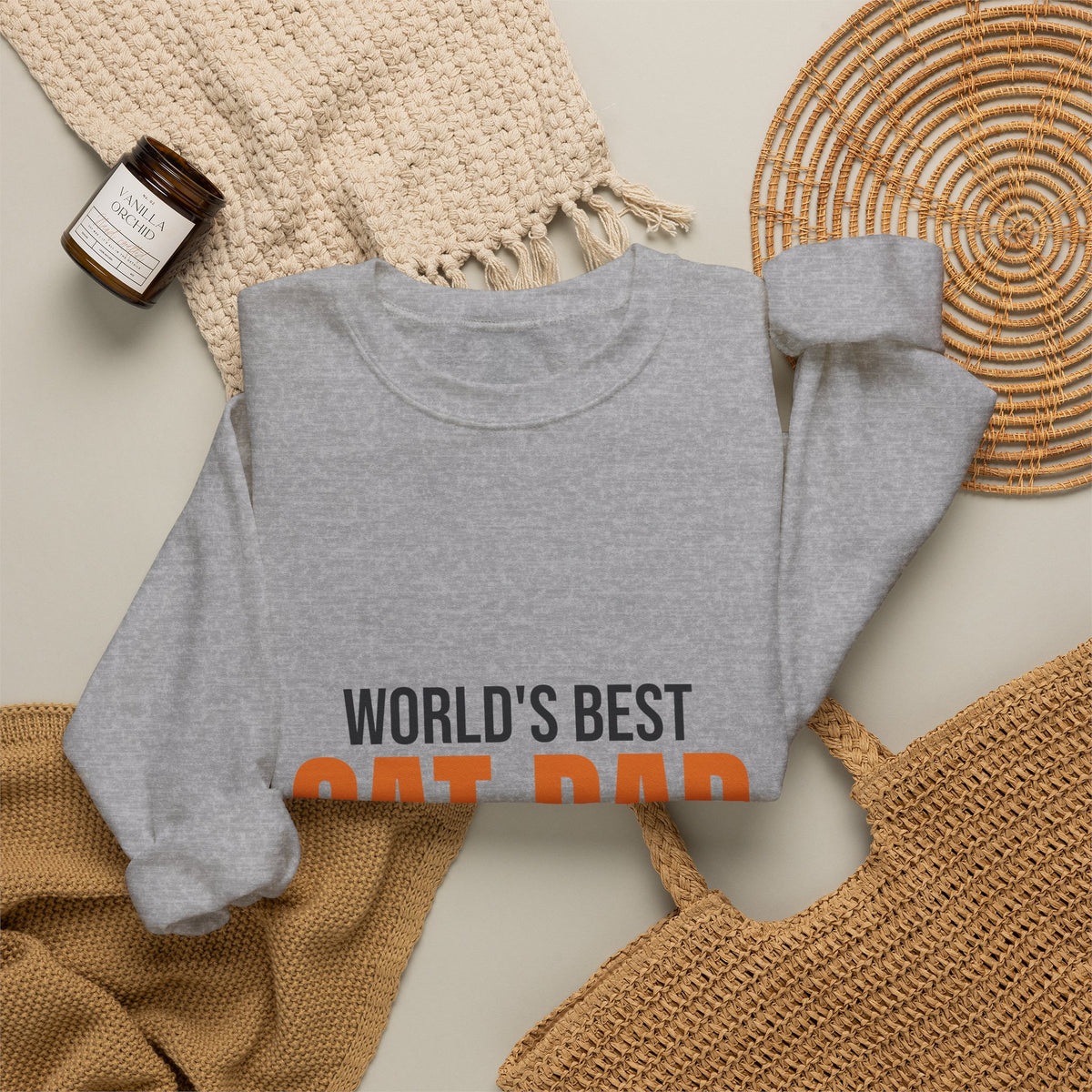 World's Best Cat Dad Sweatshirt, Cat Dad Crewneck