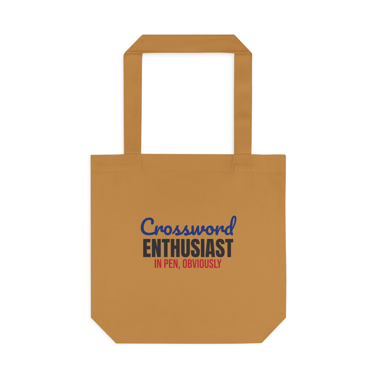 Crossword Enthusiast In Pen Obviously Tote Bag, Crossword Enthusiast Canvas Tote Bag