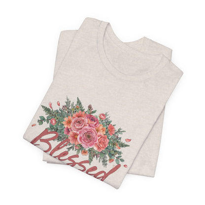 Blessed Mama Shirt, Floral Mom T-Shirt, Gift for Mom Tee