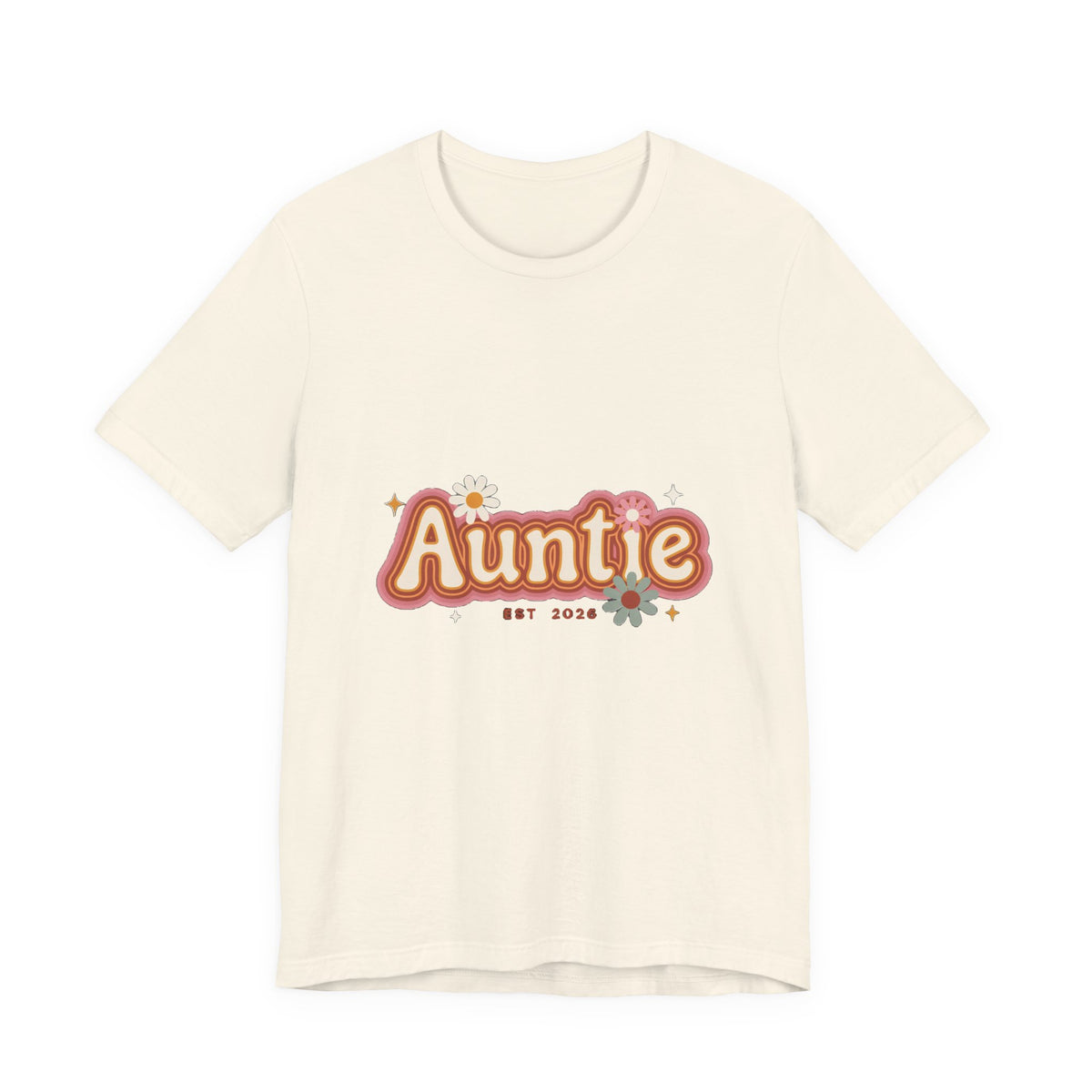 Auntie Est 2026 Shirt, Retro New Aunt T-Shirt, Pregnancy Announcement Gift for Aunt