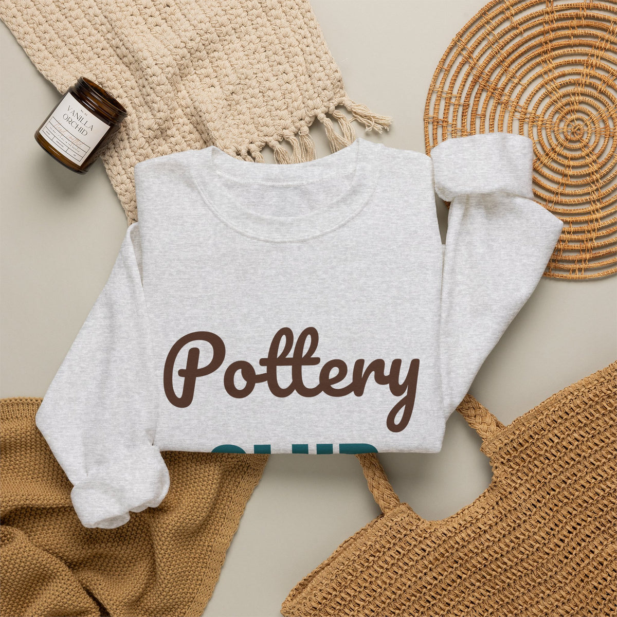 Pottery Club Get Your Hands Dirty Sweatshirt, Pottery Club Crewneck Sweatshirt