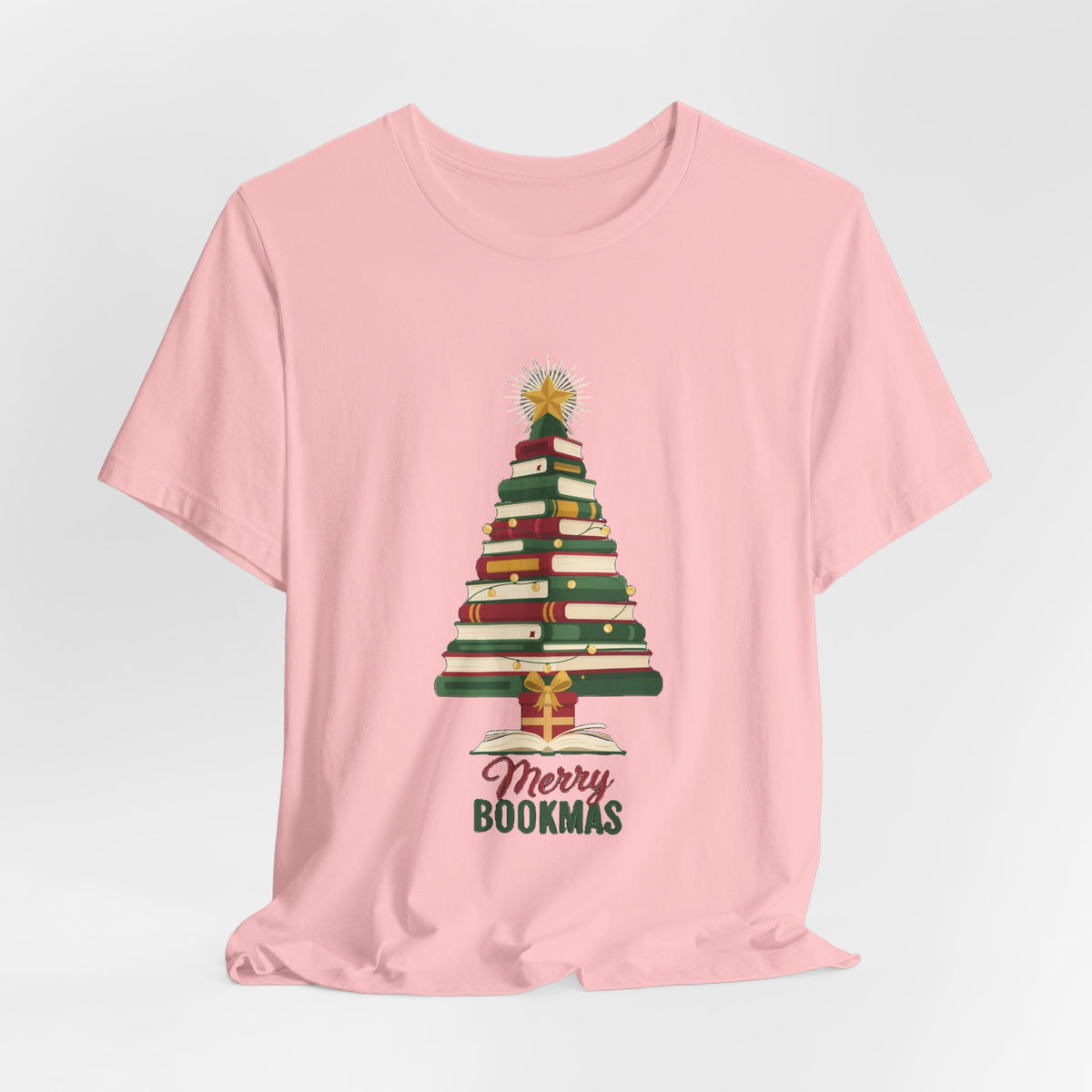 Merry Bookmas Shirt, Book Lover Christmas T-Shirt, Bookish Holiday Tee