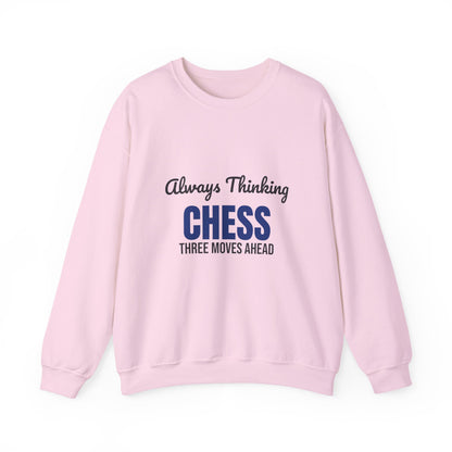 Always Thinking Chess Three Moves Ahead Sweatshirt, Chess Player Crewneck Sweatshirt