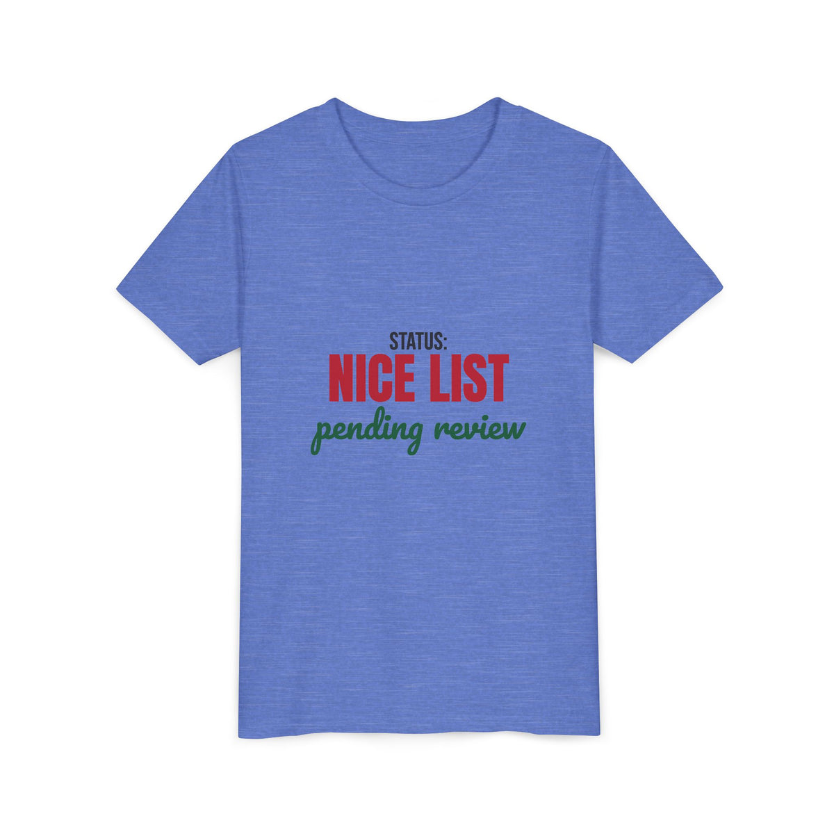 Status Nice List Pending Review Kids Shirt, Kids Nice List Pending Christmas Tee