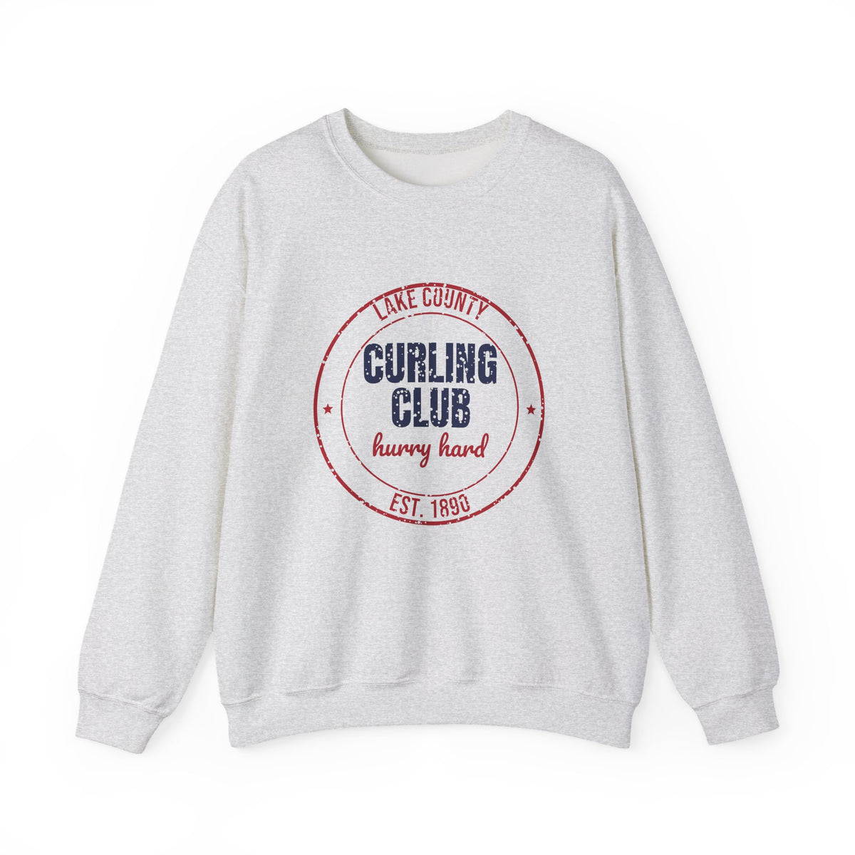 Lake County Curling Club Hurry Hard Est. 1890 Sweatshirt, Vintage Curling Crewneck Sweatshirt