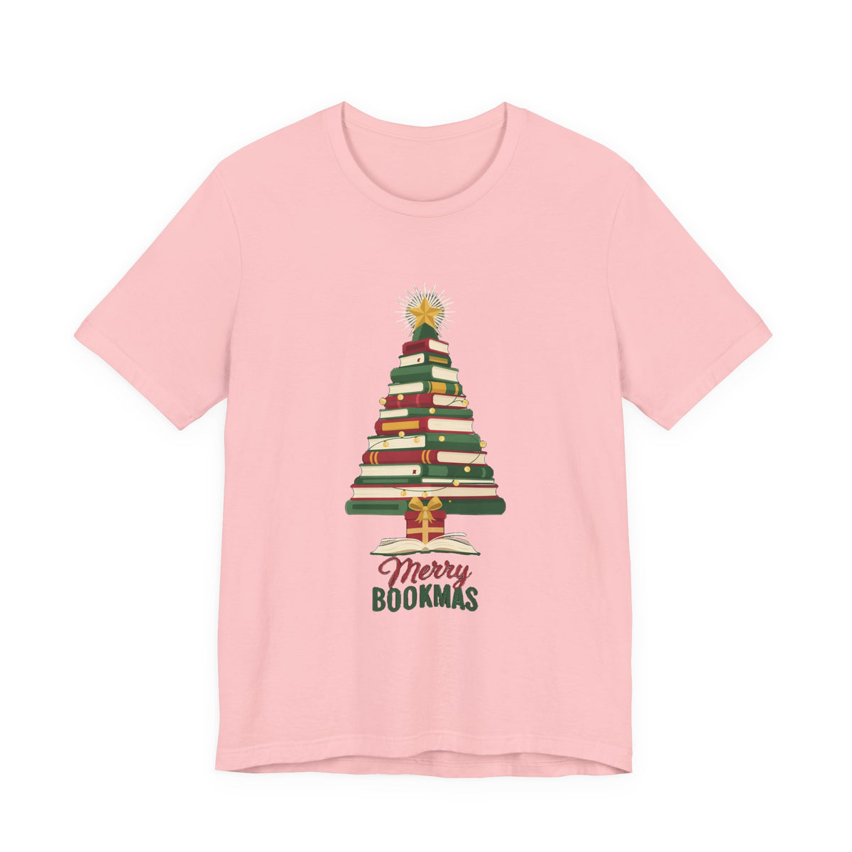 Merry Bookmas Shirt, Book Lover Christmas T-Shirt, Bookish Holiday Tee