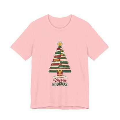 Merry Bookmas Shirt, Book Lover Christmas T-Shirt, Bookish Holiday Tee