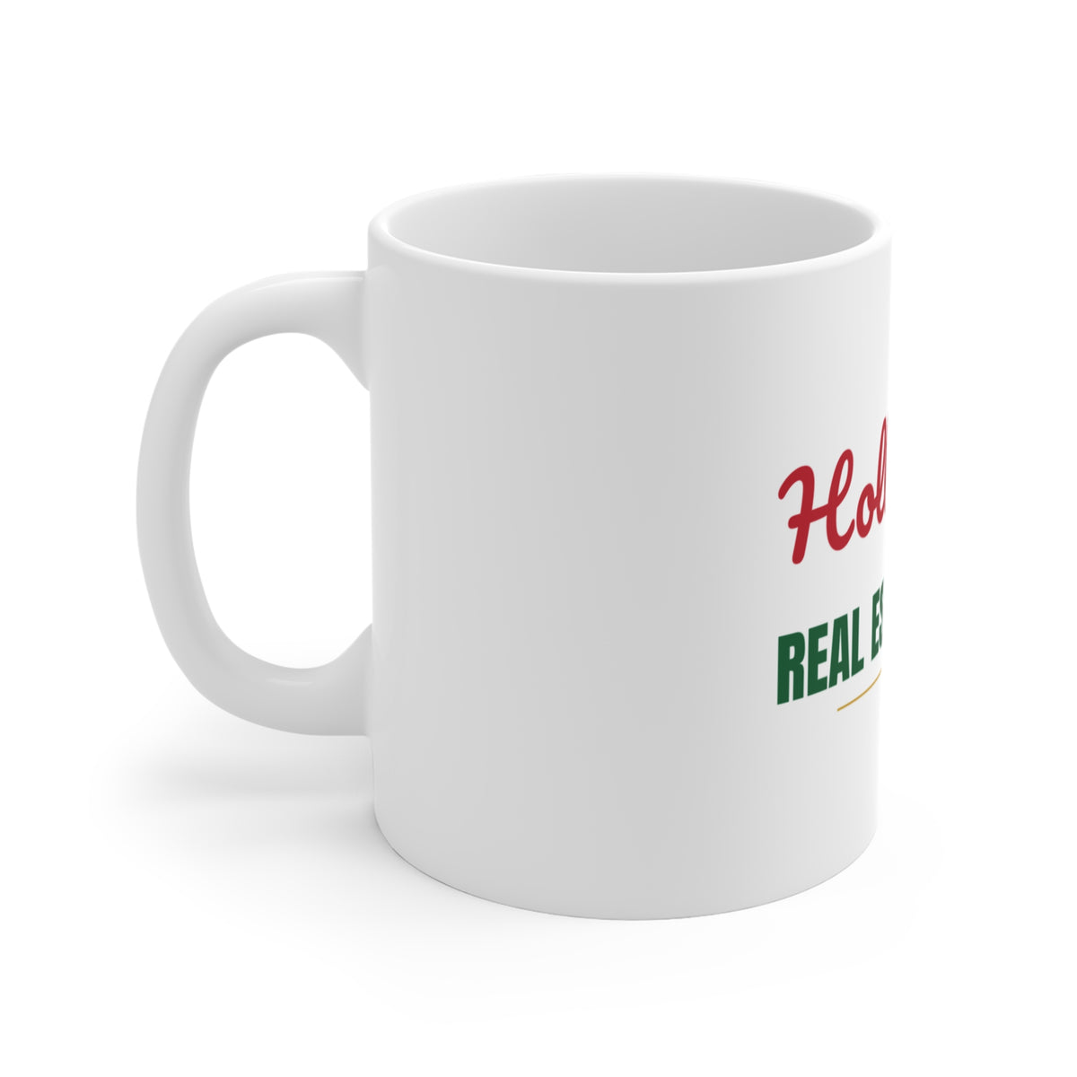 Holly Jolly Real Estate Agent Mug, Real Estate Agent Christmas Coffee Mug 11oz