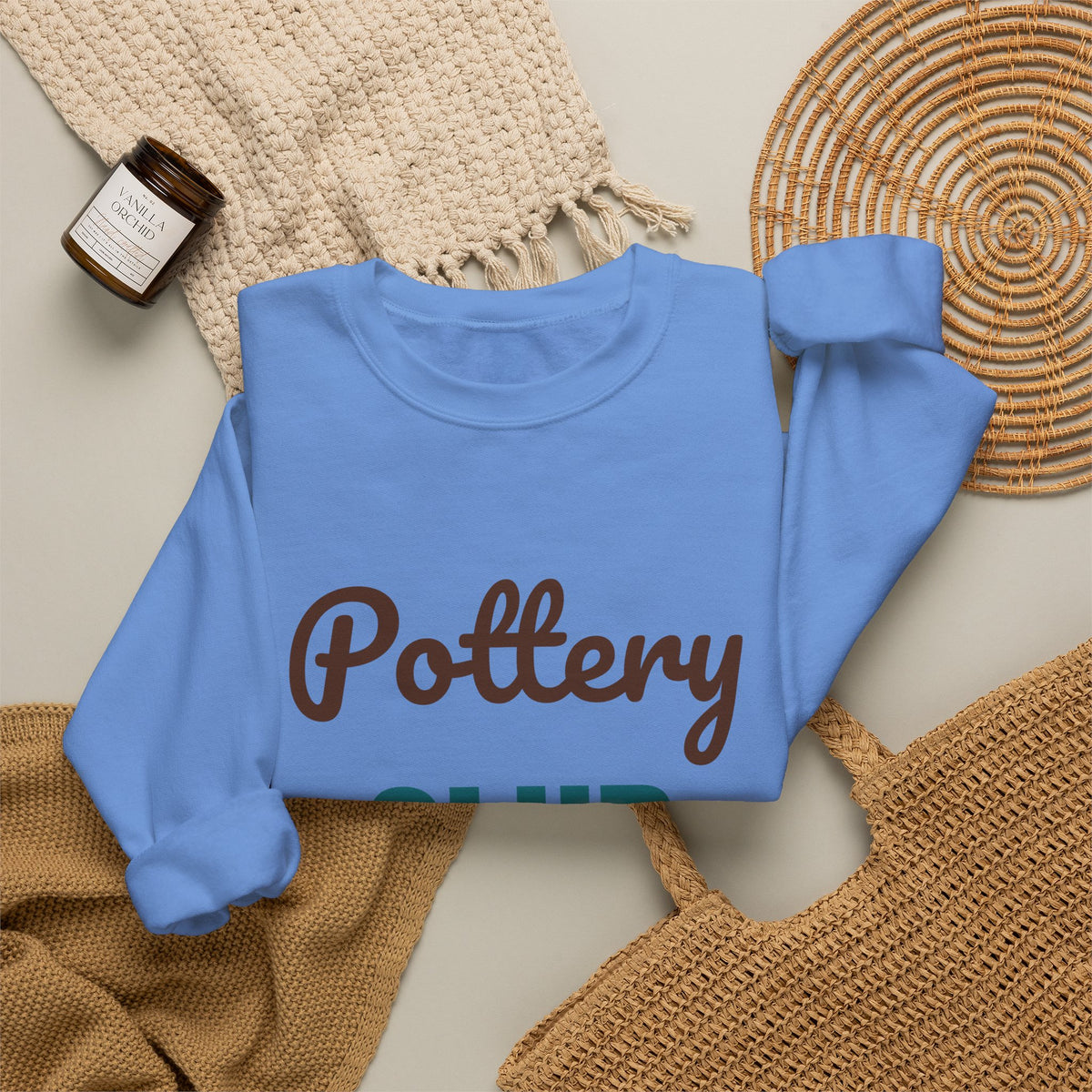 Pottery Club Get Your Hands Dirty Sweatshirt, Pottery Club Crewneck Sweatshirt