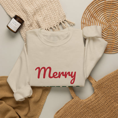 Merry Knitmas Sweatshirt, Knitting Christmas Crewneck, Knitter Gift