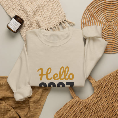 Hello 2027 New Year New Adventures Sweatshirt, New Year Crewneck, NYE Sweatshirt