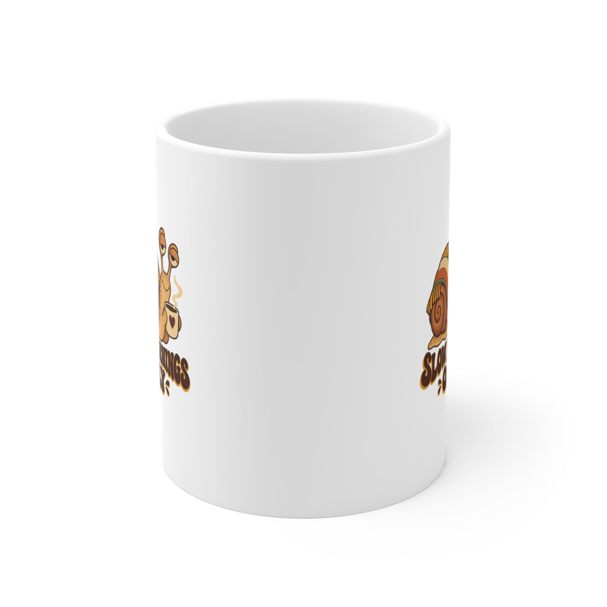 Slow Mornings Only Coffee Snail Mug, Coffee Snail Coffee Mug 11oz