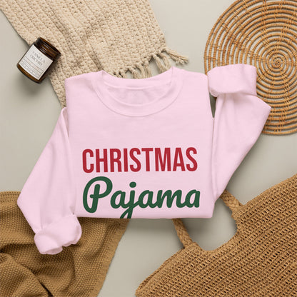 Christmas Pajama Crew Sweatshirt, Matching Family Christmas Crewneck