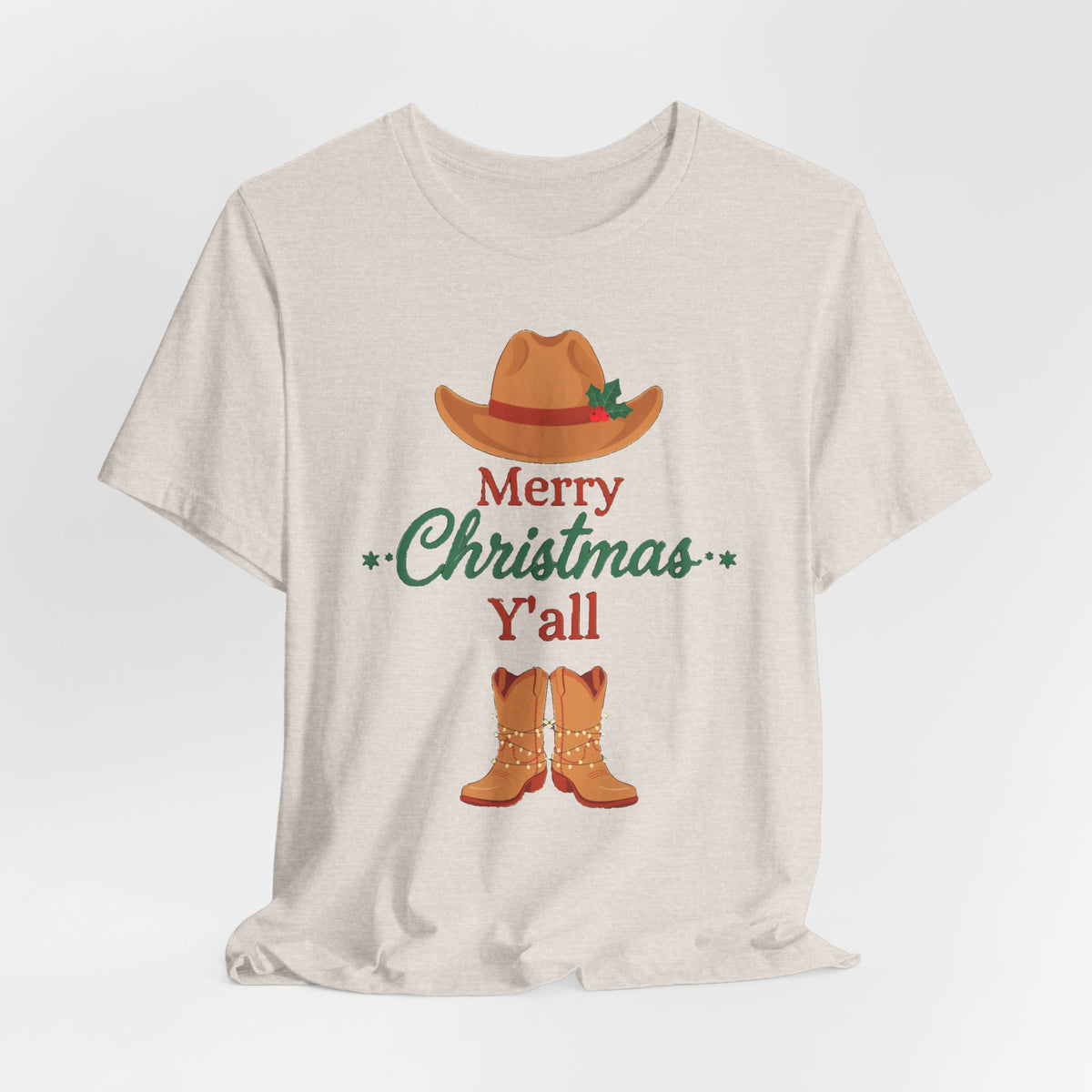 Merry Christmas Y'all Shirt, Western Christmas T-Shirt, Southern Holiday Tee