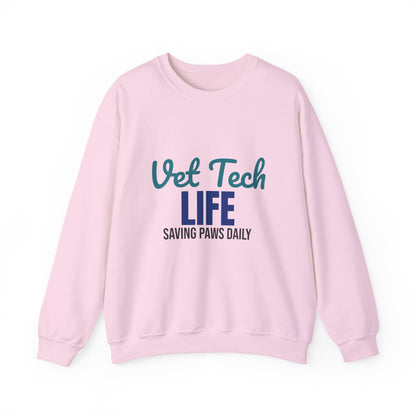 Vet Tech Life Saving Paws Daily Sweatshirt, Vet Tech Crewneck Sweatshirt