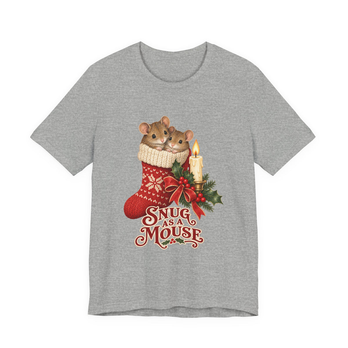 Snug as a Mouse Christmas Stocking Mice Shirt, Christmas Mice T-Shirt, Christmas Mice Gift