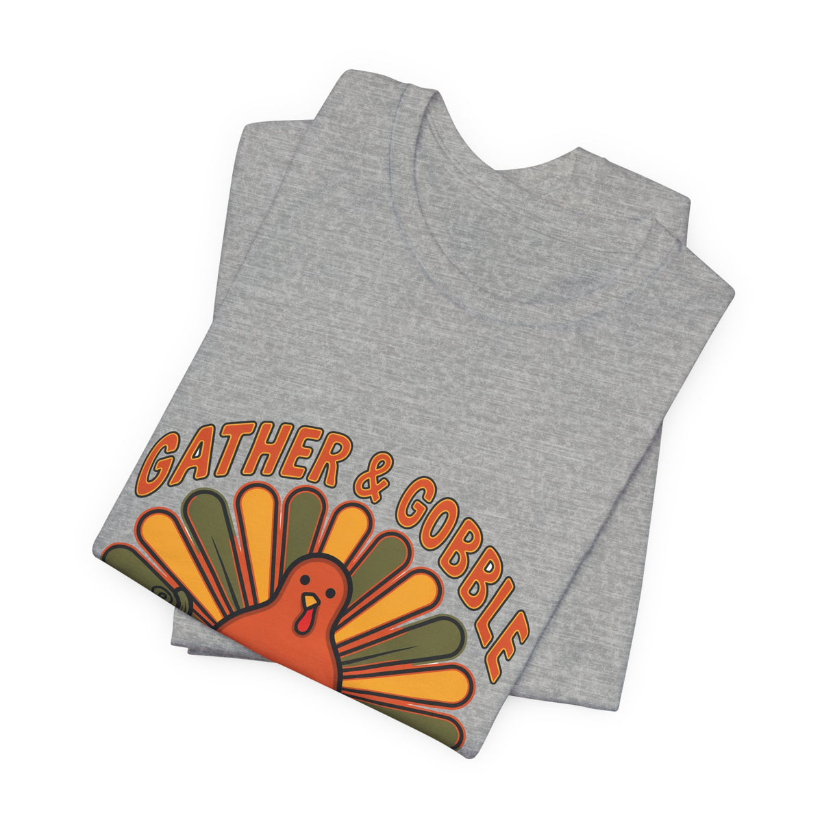 Gather and Gobble Retro Turkey Shirt, Gather and Gobble Thanksgiving Shirt, Retro Turkey Tee