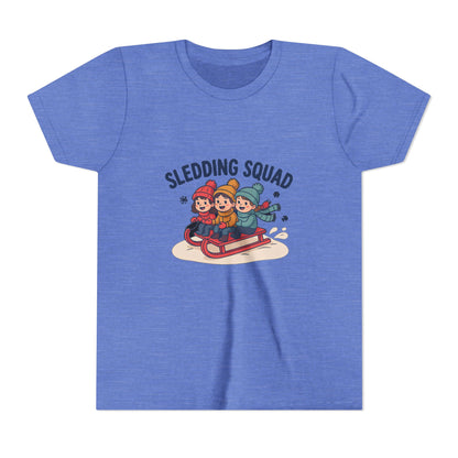 Sledding Squad Winter Kids Kids Shirt, Sledding Squad Kids T-Shirt
