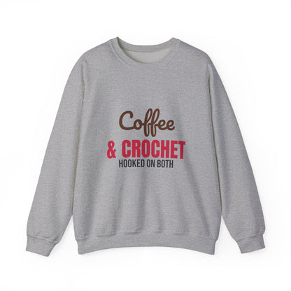 Coffee and Crochet Hooked on Both Sweatshirt