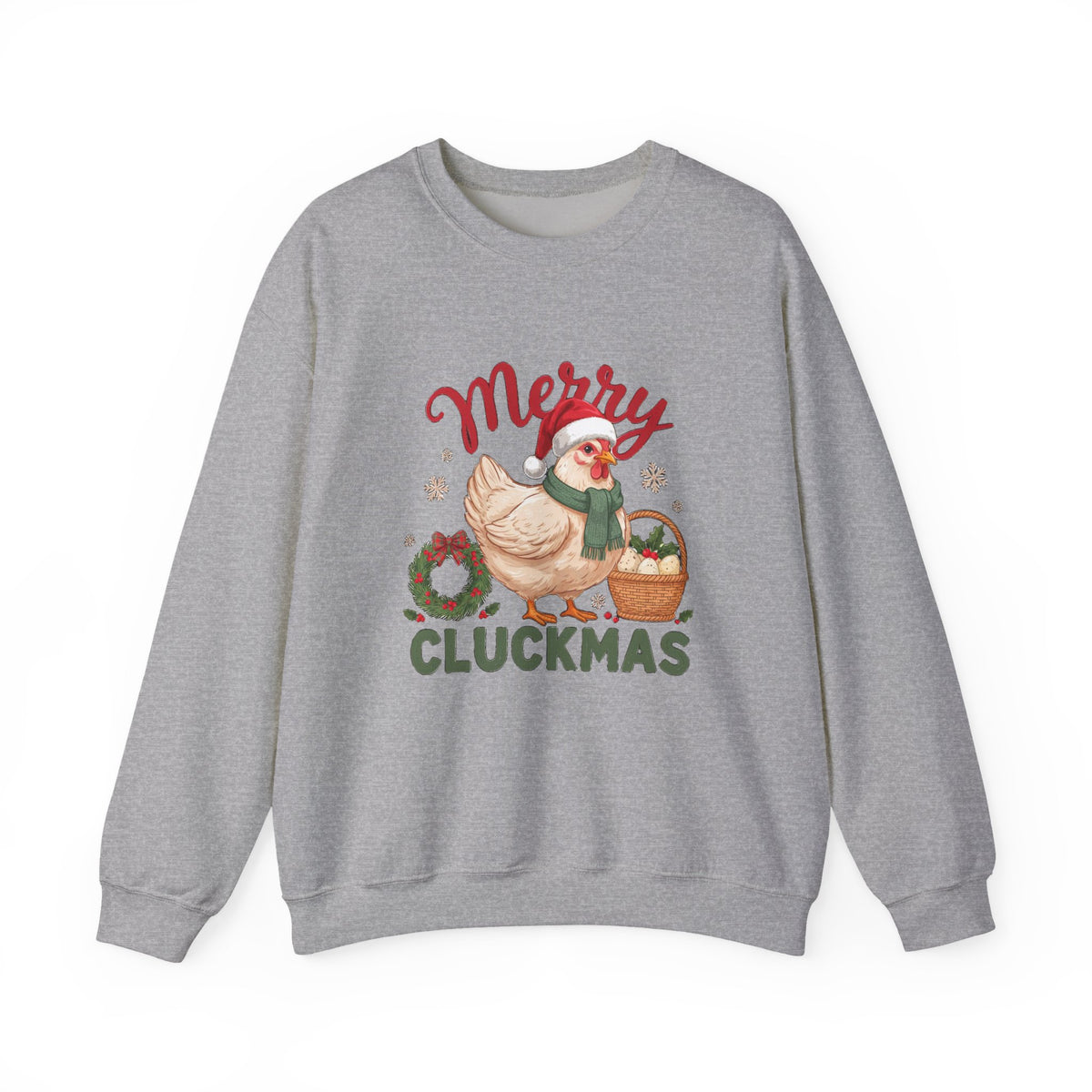 Merry Cluckmas Sweatshirt, Chicken Christmas Crewneck, Chicken Mom Gift