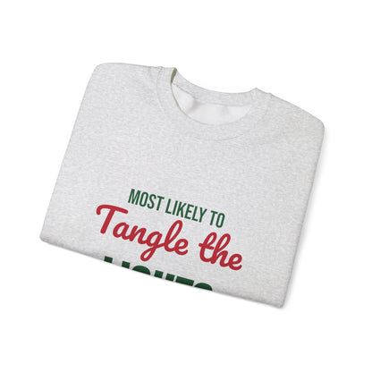 Most Likely to Tangle the Lights Sweatshirt, Most Likely to Tangle the Lights Christmas Sweatshirt