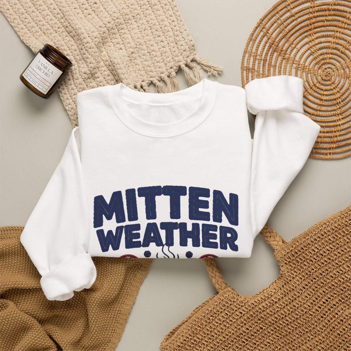 Mitten Weather Hot Cocoa Sweatshirt, Mitten Weather Crewneck Sweatshirt