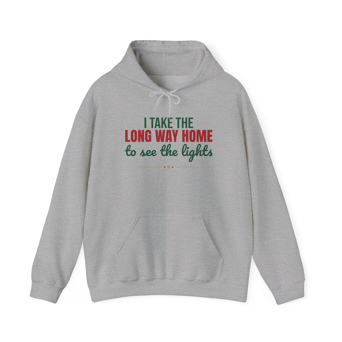 I Take the Long Way Home to See the Lights Hoodie, Christmas Lights Hoodie