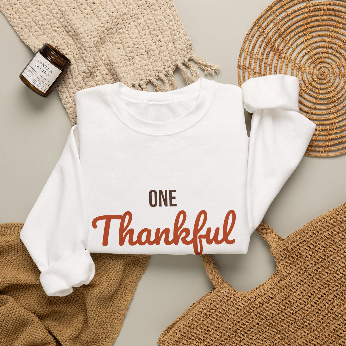 One Thankful Teacher Sweatshirt, Teacher Thanksgiving Crewneck
