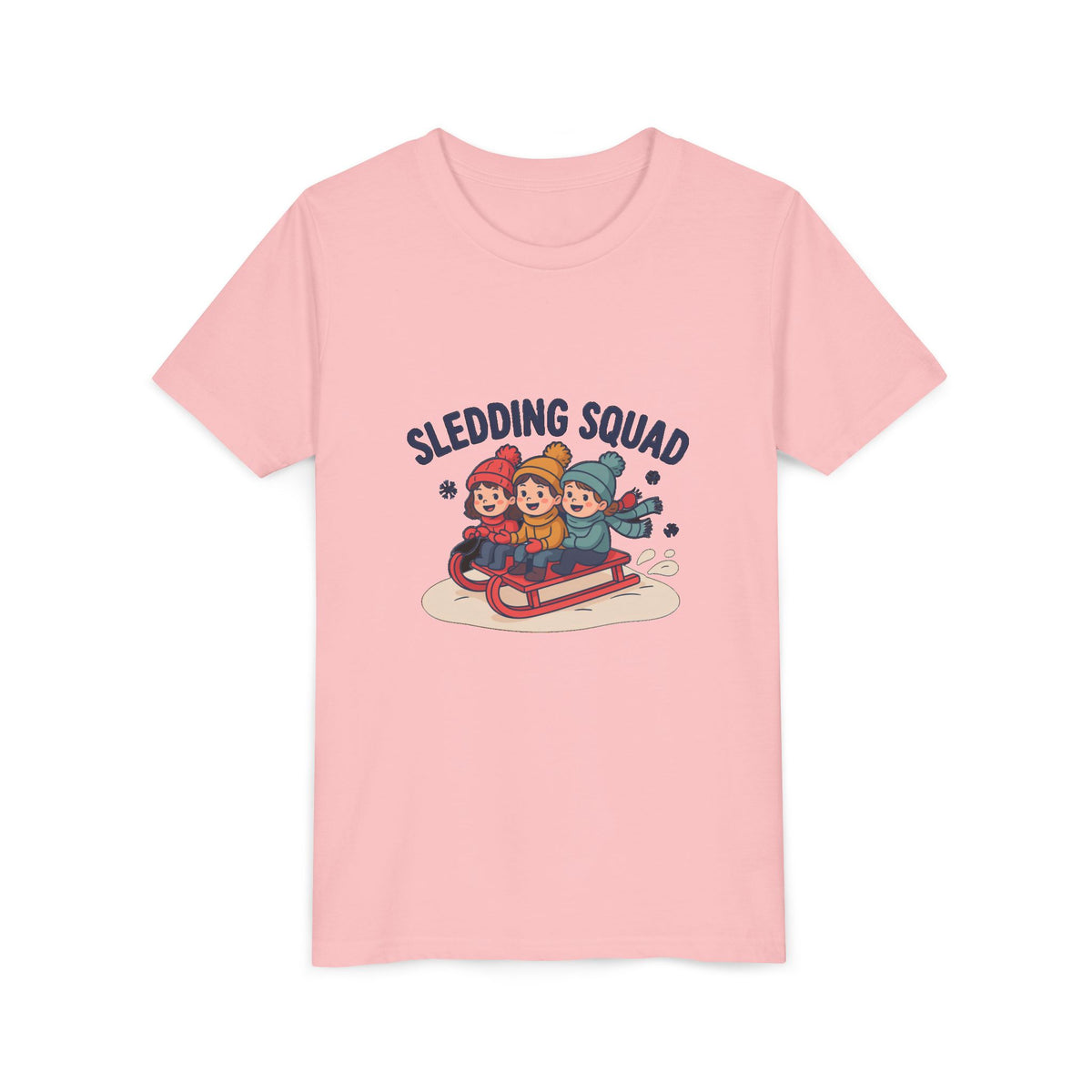 Sledding Squad Winter Kids Kids Shirt, Sledding Squad Kids T-Shirt