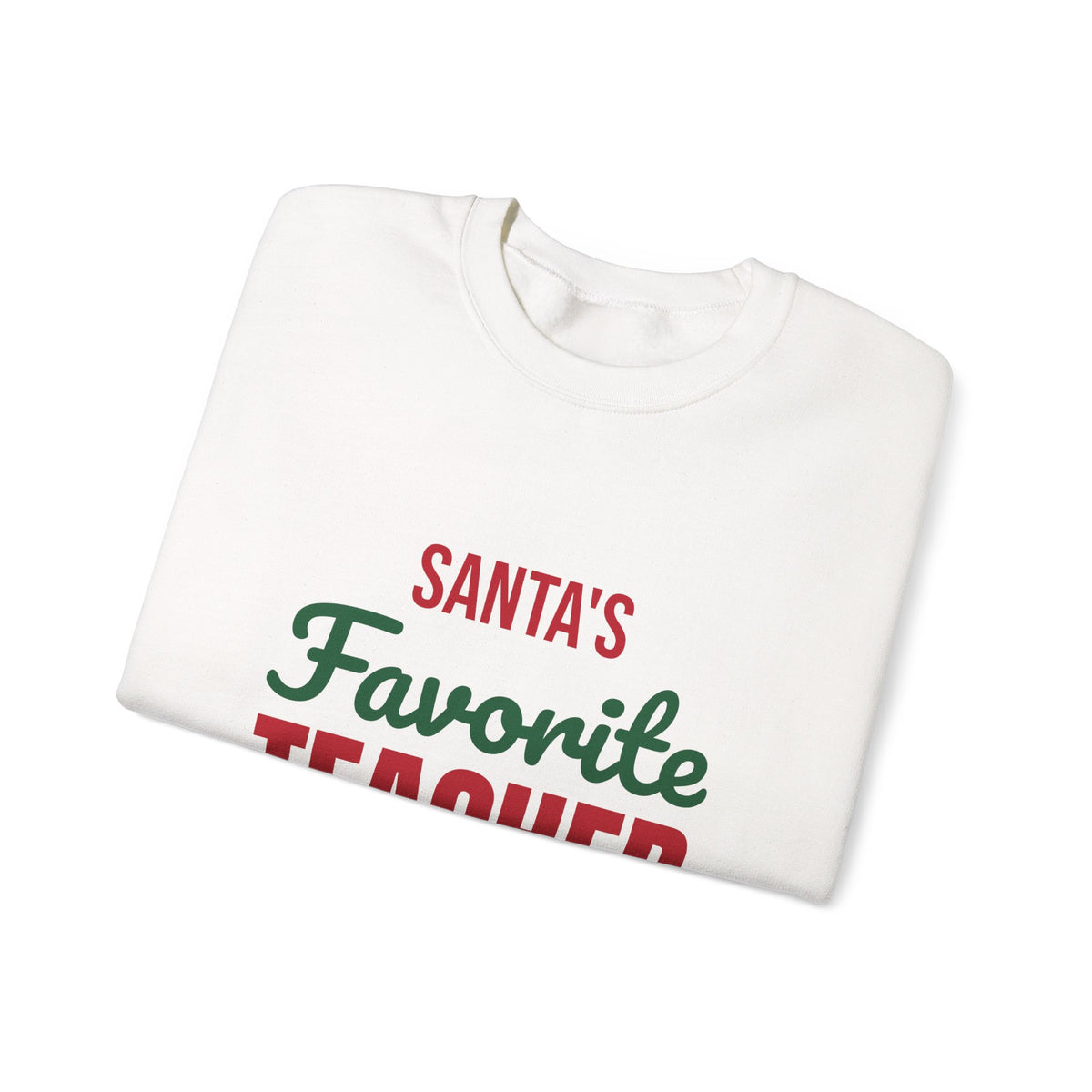 Santa's Favorite Teacher Sweatshirt, Teacher Christmas Crewneck, Teacher Gift