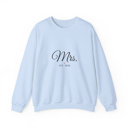 Mrs Est 2026 Sweatshirt, Bride Crewneck, Bridal Shower and Honeymoon Gift