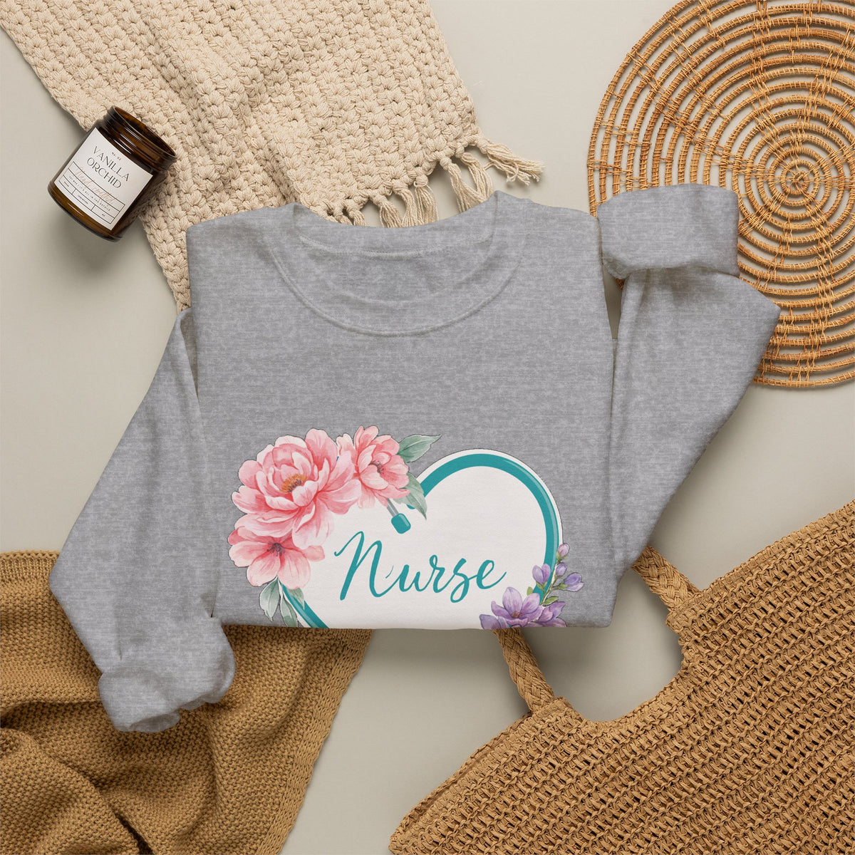 Nurse Life Sweatshirt, Floral Nurse Crewneck, RN Gift