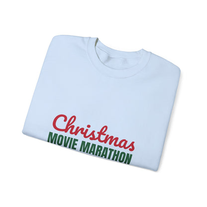 Christmas Movie Marathon Snacks Required Sweatshirt, Christmas Movie Marathon Crewneck Sweatshirt