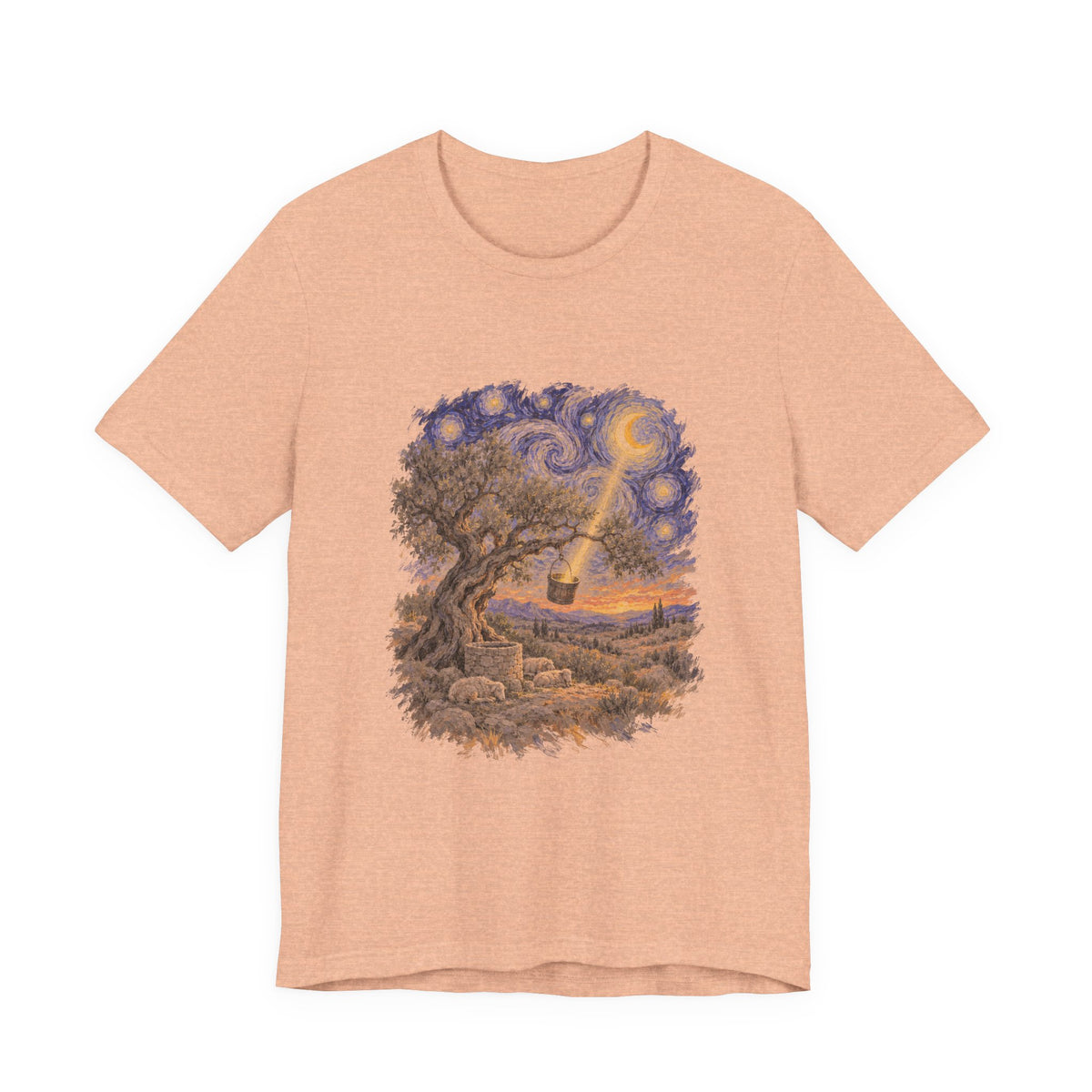 The Tree and the Empty Bucket Shirt, Symbolic Fine Art T-Shirt, By Xudeyda