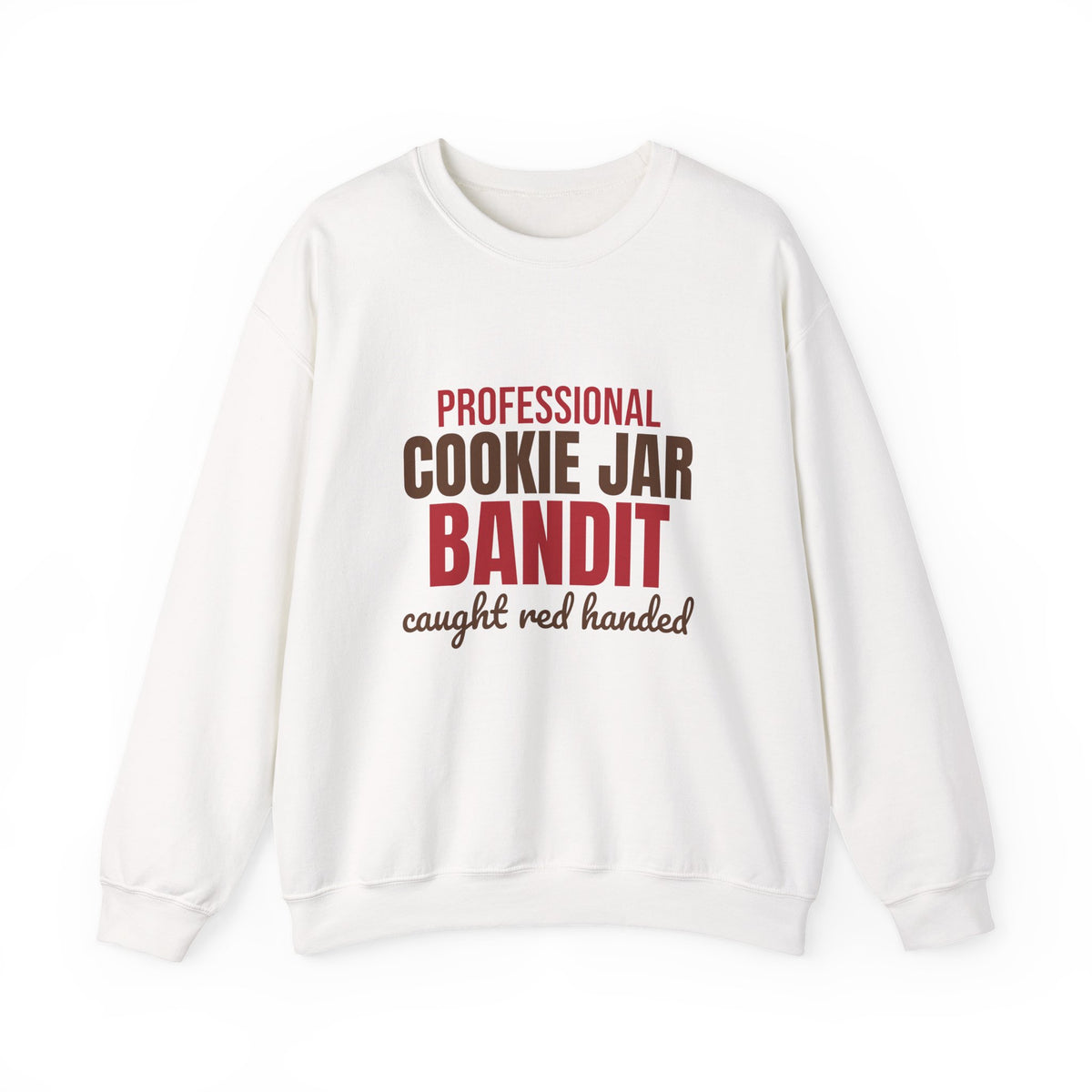 Professional Cookie Jar Bandit Caught Red Handed Sweatshirt, Funny Christmas Crewneck Sweatshirt