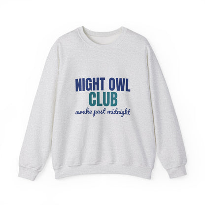 Night Owl Club Awake Past Midnight Sweatshirt, Night Owl Club Crewneck Sweatshirt